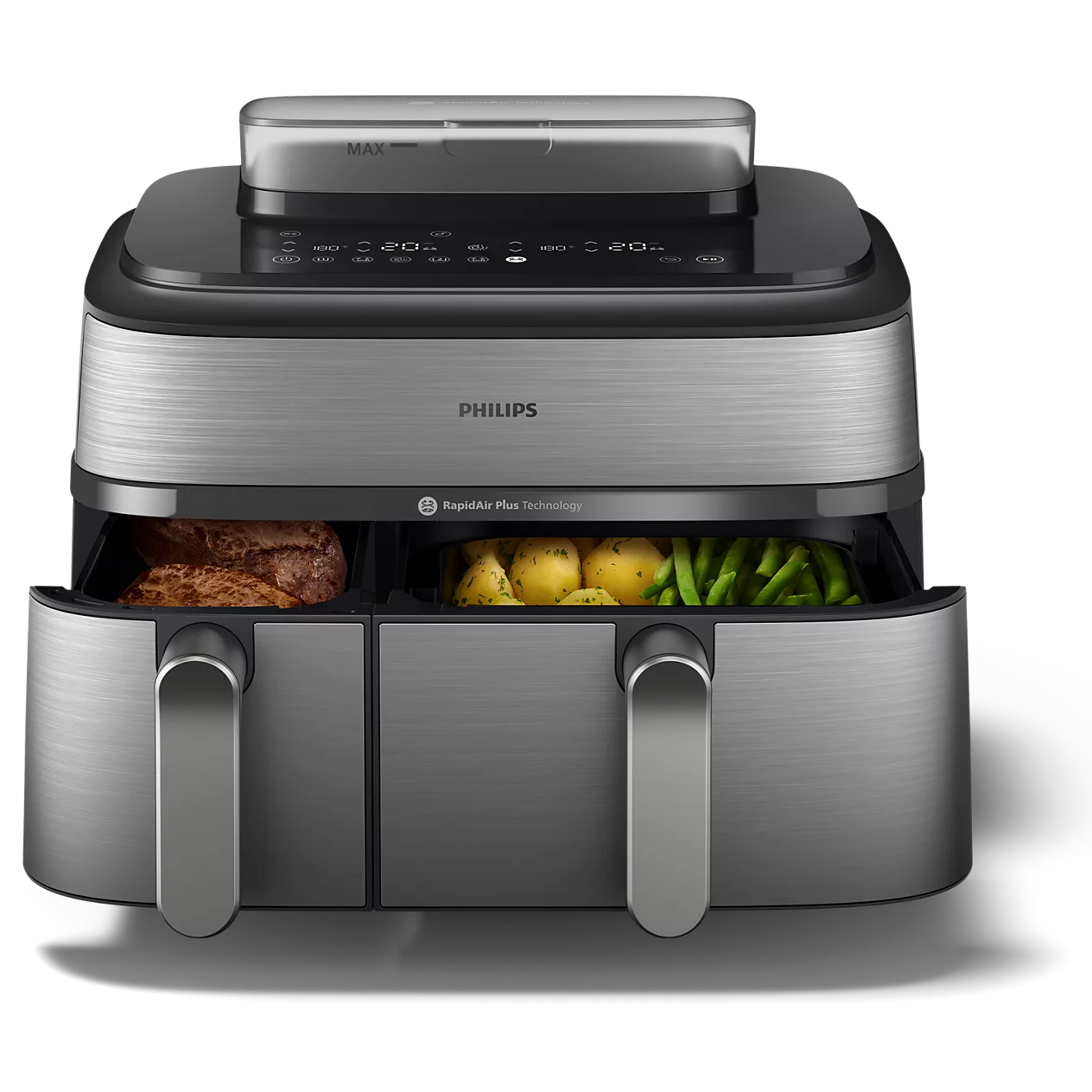 Philips Airfryer z dvojno košaro s paro NA555/00 serija 5000
