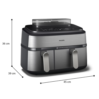 Philips Airfryer z dvojno košaro s paro NA555/00 serija 5000