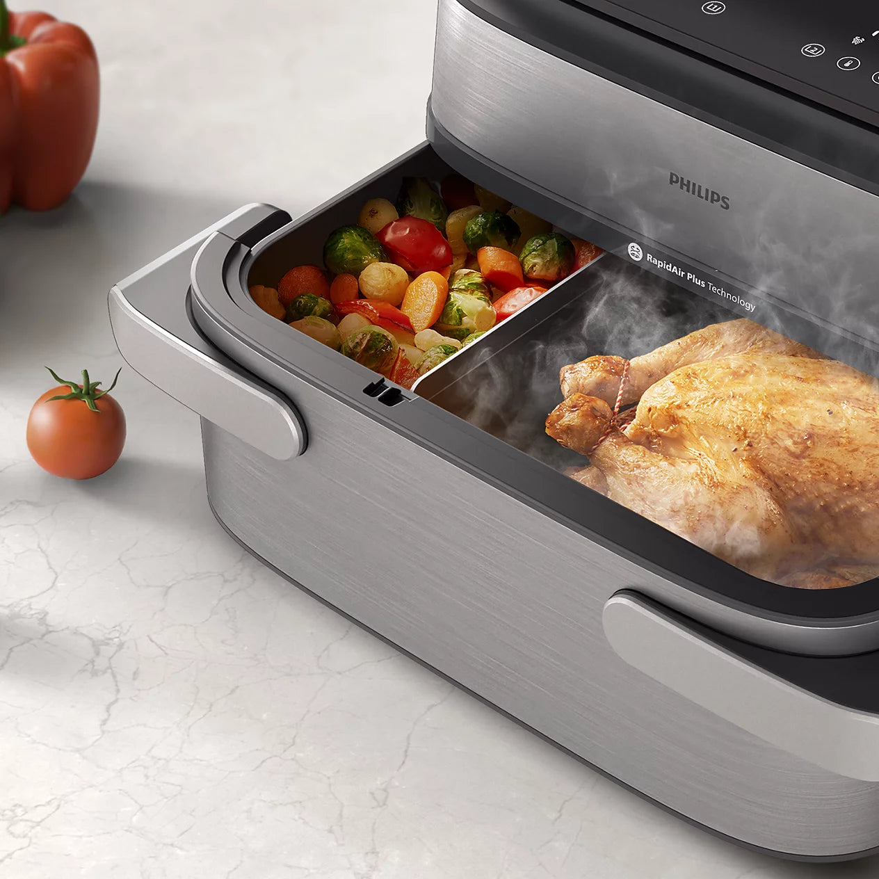 Philips Airfryer z mega košaro s paro NA565/02 serija 5000