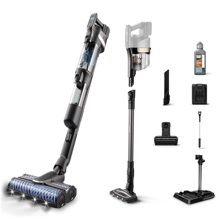 Philips AquaTrio Brezžični pokončni sesalnik za sesanje in pomivanje XW9463/11 serija 9000